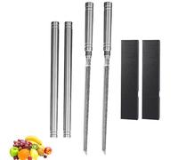 Bpoeee Multipurpose Outdoor Portable Cut Fruit Tool with Sheath, Cuchillo Multiusos Para Fruta Portátil Para Exteriores Con Funda, All Steel Stick-Shaped Fruit Cutting Tools (as show,#2)