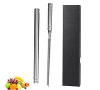 Bpoeee Multipurpose Outdoor Portable Cut Fruit Tool with Sheath, Cuchillo Multiusos Para Fruta Portátil Para Exteriores Con Funda, All Steel Stick-Shaped Fruit Cutting Tools (as show,#1)