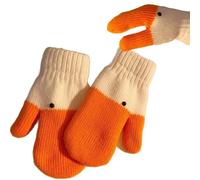 Bpoeee Silly Goose Women's Knit Mittens - Cute Winter Gloves with Thermal Soft Lining for Cold Weather
