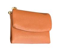 Bpoeee Unisex Pebble Leather Wallet, Small Wallets Woman with Three-Fold, Soft Leather Wallets, Multiple Card Slots and Large Capacity, With Credit Card Holder Coin Holder & Cash Slots (Brown)