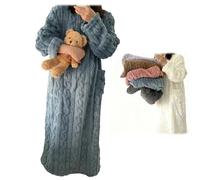 Bpoeee Warm Winter Loungewear Set - Soft Coral Velvet Pajamas, Cozy Fleece Home Clothes for Women, Sleepwear (Blue,S)