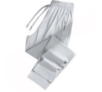 Bpoeee Women's Ultra Stretch Ice Silk Comfort Casual Pants, Lightweight Quick Dry Comfortable Pull On Travel Hiking Active Trousers (Light Gray (Straight-Leg),S)