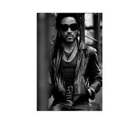 bpoejge Poster con ritratto in stile retrò, 3 poster su tela, con cantante rock Lenny Kravitz, decorazione per camera da letto, ufficio, camera da letto, regalo, 30 x 45 cm