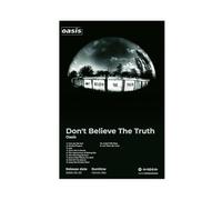 bpoejge Poster degli Oasis, motivo: album musicale Britpop vintage anni '90, con copertina con scritta in lingua inglese "Don't Believe The Truth" (lingua italiana non garantita)
