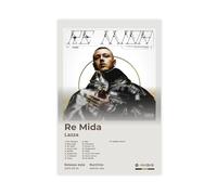 bpoejge Poster Lazza con copertina in tela, motivo: rapper hip hop, album rap rap con copertina in stile Re Mida, idea regalo, decorazione per camera da letto, ufficio, camera da letto, regalo,