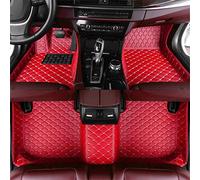 BPOOBP Tappetini per auto in pelle, per Audi RS6 2016-2018, per tutte le stagioni, set di accessori, colore: rosso