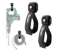 BPOPO 2 ganci magnetici resistenti con fascia - per cavi di prolunga, tubi da giardino, corde e utensili, supporti magnetici potenti per garage, officina e camper