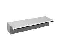 BPQCOFZT 1 Canale di Scarico a Cascata Personalizzabile for Piscine e stagni - Elemento Decorativo in Acciaio Inox 304 con connettore in PVC, Finitura Argento/Nero(Silver,90cm)