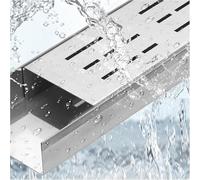 BPQCOFZT 1 Copertura for Canale di Scarico Stretto in Acciaio Inossidabile - Soluzione Durevole for Il drenaggio delle grondaie Esterne(100cmx5cmx3cm)