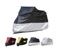 BPQYSBLD Telo Coprimoto per Benelli TRK702 TRK702X 2022 2023 2024 Traspirante Antipolvere Rain Cover Anti UV Teli Moto Esterno Garage Accessori,BlackSilver