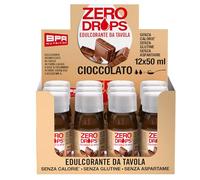 BPR Nutrition ZERO DROPS - Dolcificante liquido aromatizzato al CIOCCOLATO (Confezione da 12)
