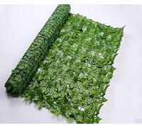Bprtcra Schermo per siepe di edera artificiale, schermo per la privacy con foglie artificiali Pannelli per siepi artificiali Rotolo per siepe da giardino Balcone Decorazione esterna, L (0.5X3M)