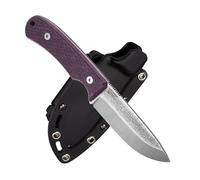 BPS Knives Beta - Coltello D2 con Manico in Micarta - Coltello a Lama Fissa con Fodero - Coltello da Esterno EDC