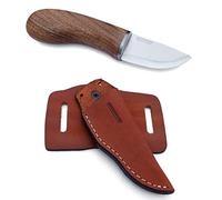 BPS Knives MK1 SSH Coltello per Funghi MK1 SSH - Coltello Affilato in Acciaio Inossidabile - Mini Coltello per Raccolta - Coltello a Lama Fissa per la Raccolta di Funghi con Fodero in Pelle