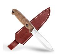 BPSKNIVES BS1FTS - Coltello Full-Tang a Lama Fissa Affilata in Acciaio al Carbonio per Bushcraft con Fodero - Coltello da Sopravvivenza Compatto per Campeggio all'Aperto