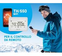 BPT Cronotermostato touch screen Wi-Fi da perete 230V TH550WHWIFI