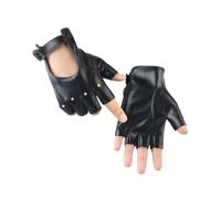 BPTRKOM 1 paio Guanti in Pella Senza Dita per Donna - Mezze Dita Sottili e Sfoderati per Look Punk, Cosplay e Feste - Ideali per Costumi e Stile Moto