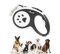 BPTRKOM 1 pezzo New Classic Guinzaglio per Cani Allungabile - Nastro da 5m Regolabile - Design Ergonomico e Resistente - Per Passeggiate e Addestramento (Nero)