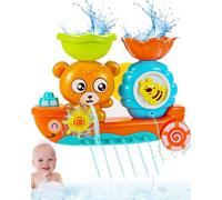 BPTRKOM 1 set Giocattoli da Bagno per Bambini - Set con Orso e Ape, Ventose e Tazza - Ideale per Bambini di 1, 2 e 3 Anni - Giocattoli Educativi e Interattivi per Neonati da 12 Mesi