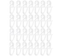 BPTRKOM 100pcs Ganci Tenda Trasparenti - con Occhielli Ganci Plastiche per Anelli Tende Curtain Roll Hooks Accessori Tende ad,per Binari e Bastoni per Tende(Trasparente)
