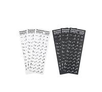 BPTRKOM 6 Pezzi di Adesivi per Tastiera Russa- Adesivi universali russi, Adatti a Qualsiasi Tastiera Standard, Adesivi per PC Computer Laptop Notebook (3*Nero, 3*Bianco)