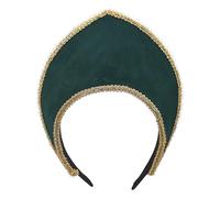 BPURB Cappello da donna Tudor con fascia rinascimentale di Anna Bolena, copricapo elisabettiano per costumi di Halloween (altezza 11,5 cm)