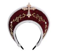 BPURB Copricapo vintage vittoriano per le donne costume da pellegrino accessorio Anne Boleyn cappello elisabettiano Tudor Coronet (Style-01)