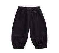 BPURB Pantaloncini da Ragazzi per Bambini Costume Coloniale del XVIII Secolo Coloniale per Ragazzi Casual Pantaloni Taglia 7 8 10 12 14 16(XS, Nero)