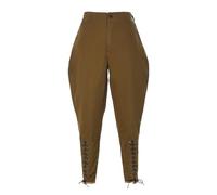 BPURB Pantaloni da equitazione in cotone da ufficiale della Seconda Guerra Mondiale, pantaloni da equitazione con chiusura al polpaccio con lacci, anni '40, costume militare per uomo e donna, cachi