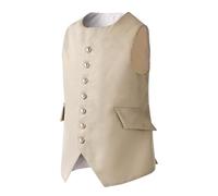 BPURB Ragazzi vittoriani Gilet da abito per bambini Gilet storico coloniale Costume da guerra rivoluzionaria per la festa di nozze