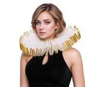 BPURB Renaissance Elisabethan Ruff Collare Collo Volant Clown Collare