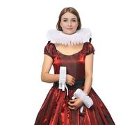 BPURB Renaissance Tudor Queen Elisabethan Dickens Collare Collare e Polso Volant Polso Set Clown Choker Collare Collare