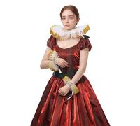 BPURB Renaissance Tudor Queen Elisabethan Dickens Collare Collare e Polso Volant Polso Set Clown Choker Collare Collare