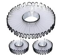 BPURB Renaissance Tudor Queen Elisabethan Dickens Collare Collare e Polso Volant Polso Set Clown Choker Collare Collare