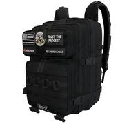 BPX Zaino tattico molle 45L per crossfit, palestra, viaggio aereo cabina Ryanair, sopravvivenza, campeggio, lavoro, sport all'aria aperta, impermeabile, regolabile, unisex