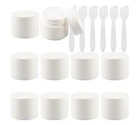 BPZXL 10 Pezzi 15 g Bianco Plastica Crema Barattoli Vasetto Contenitori Cosmetici per Stoccaggio di Viaggi Maschera Campione DIY