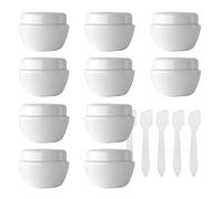 BPZXL 10 Pezzi 30 g Bianco Plastica Crema Barattoli Vasetto, 30ml Barattolo Cosmetici per Stoccaggio di Viaggi Maschera Crema Campione Balsamo Labbra DIY