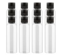 BPZXL 12 Pezzi 100 ml Trasparente plastica vuota ricaricabili da viaggio bottiglie vuote con Tappo Flip Top Nero per shampoo, creme lozioni, detergente per il viso o altri cosmetici cremosi poiché.