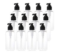 BPZXL 12 Pezzi 200ml Trasparente plastica flacone Vuoti da Bottiglie con Pompa Flaconi di Lozione, per riempire lozioni, shampoo, saponi per il corpo e trucchi, ecc.