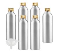 BPZXL 24 Pezzi 200 ml Bottiglia in alluminio argento con tappo a vite in Alluminio Oro per Cosmetico Bagno Hotel la Cucina e il Lozione Corpo Doccia Shampoo Gel Dispenser Viaggio