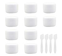 BPZXL 30 Pezzi 10 g Bianco Plastica Crema Barattoli Vasetto, 10ml Barattolo Cosmetici per Stoccaggio di Viaggi Maschera Crema Campione