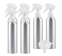 BPZXL 6 Pezzi 250ml Alluminio con Pompa Bianco Fine Nebbia Flacone Spray per Nebbia Portatile, Bottiglia di Profumo, Cosmetica, Viaggio Riutilizzabile