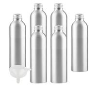 BPZXL 8 Pezzi 200 ml Bottiglia in alluminio argento con tappo a vite in Alluminio Argento per Cosmetico Bagno Hotel la Cucina e il Lozione Corpo Doccia Shampoo Gel Dispenser Viaggio