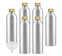 BPZXL 8 Pezzi 200 ml Bottiglia in alluminio argento con tappo a vite in Alluminio Oro per Cosmetico Bagno Hotel la Cucina e il Lozione Corpo Doccia Shampoo Gel Dispenser Viaggio