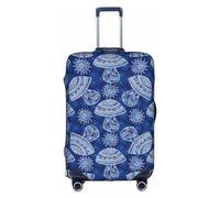 bqabhu Ankh - Copertura per valigia, con simbolo egiziano, protezione elastica per valigie, alla moda, I funghi floreali crescono, x-large, Copertura per bagagli