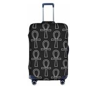 bqabhu Ankh - Copertura per valigia, con simbolo egiziano, protezione elastica per valigie, alla moda, Simbolo egiziano Ankh, x-large, Copertura per bagagli