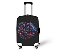 bqabhu Blue Butterfly Moon Protezione Bagagli Impermeabile Anti Polvere Valigia Manica per Valigie Con Ruote Anti-Graffio Copertura Bagagli, Lupo bandiera americana-3, XL fits 29-32 inch Suitcase
