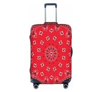 bqabhu Copertura per valigie con bandiera nazionale dell'Albania, protezione elastica per bagagli alla moda, Motivo cachemire rosso., L, Copertura per bagagli