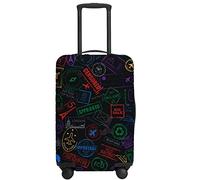 bqabhu Copertura protettiva per bagagli, antigraffio, adatta per bagagli da 45,7 a 55,9 cm, motivo: fiori di ciliegio, Visto per passaporto, S (for 18--21 inch luggage), Copertura per bagagli