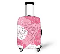 bqabhu Copertura protettiva per bagagli con stampa cane Custodia protettiva per valigia da viaggio alla moda Custodie elastiche antipolvere per pratici accessori da viaggio Regali, Linea Big Rose, L